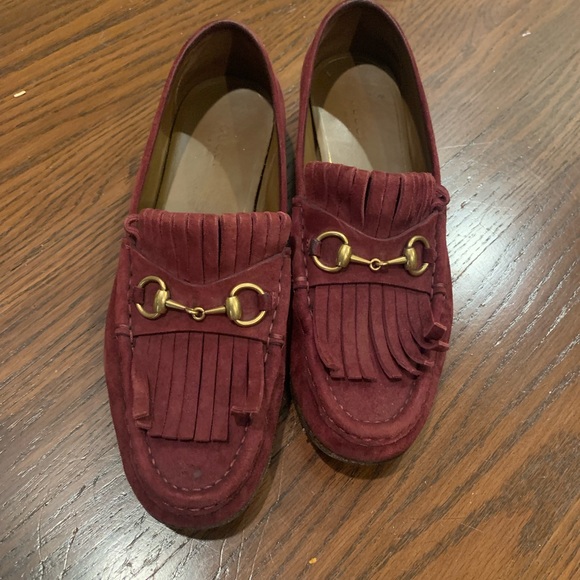 Gucci Loafers in suede - Burgundy - Picture 3 of 6
